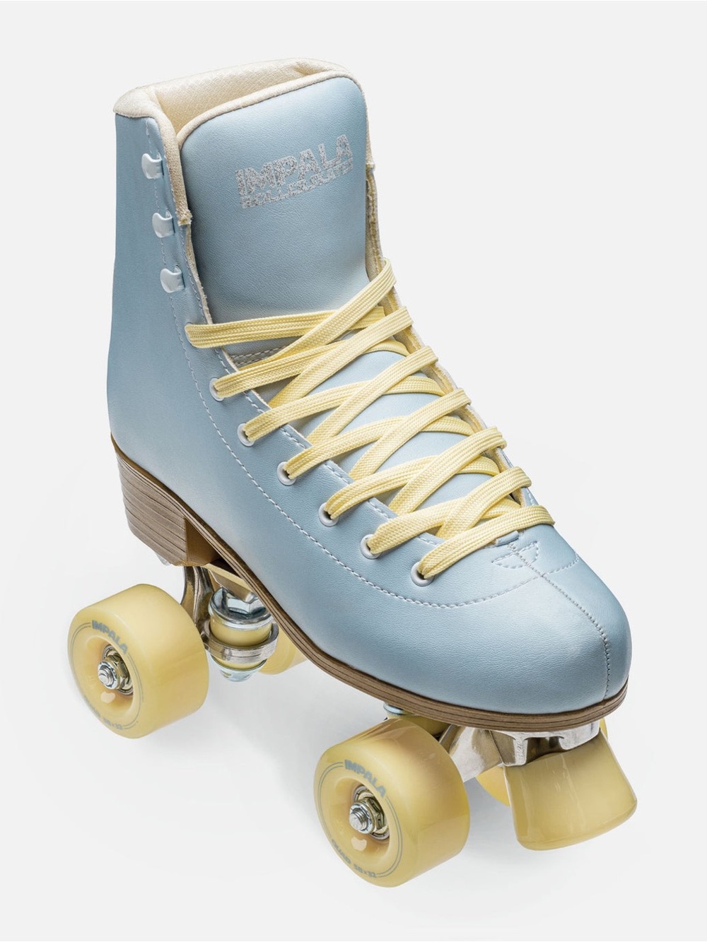 Impala Sky Blue Roller Skate with light yellow Laces